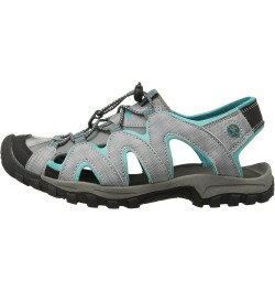 Women's Corona Sandal Light Grey/Aqua $15.05 Outdoor Shoes