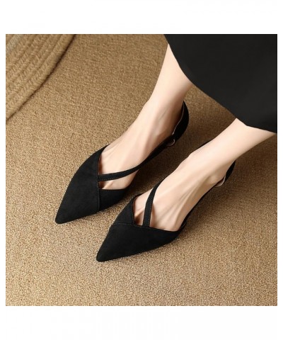 Elegant High Heels Mary Janes for Women Pointed Toe Dressy Pumps Formal Shoes 105 Black $24.47 Pumps