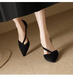 Elegant High Heels Mary Janes for Women Pointed Toe Dressy Pumps Formal Shoes 105 Black $24.47 Pumps