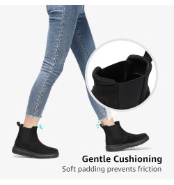 Women's Comfy Ankle High Elastic Slip On Boots Fashion Suede Fall Chelsea Boot Black $27.00 Boots