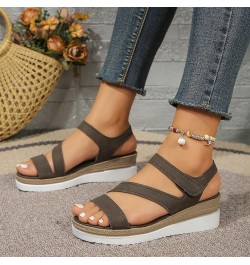 Women's Summer Fashion Open Toe Irregular Upper Sandals Casual Lightweight Comfortable Leopard Print Sandals for Women Brown ...