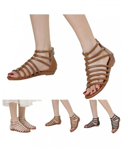 Women Sandals Roman Casual Comfortable Wedge Heel Thick Soled Sandals Sandals for Women Casual Summer Wedge Black $18.95 Fash...