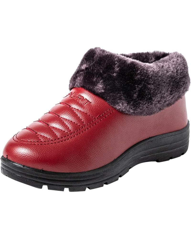 Ankle Winter Boots Wide Wedges for Women Waterproof Snow Extra Wide Width Snow Boots for Woman Boots for Women for Winter Zap...