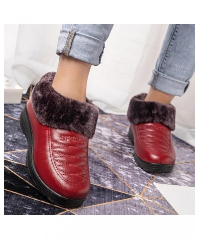 Ankle Winter Boots Wide Wedges for Women Waterproof Snow Extra Wide Width Snow Boots for Woman Boots for Women for Winter Zap...