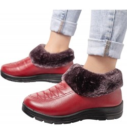 Ankle Winter Boots Wide Wedges for Women Waterproof Snow Extra Wide Width Snow Boots for Woman Boots for Women for Winter Zap...