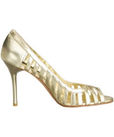 Women's Skyler Open-Toe Strappy Pump Gold $30.69 Pumps