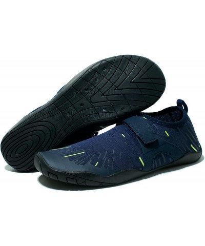 Men's Women's Barefoot Quick Dry Aqua Water Shoe Navy Blue $10.28 Outdoor Shoes