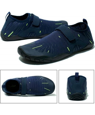 Men's Women's Barefoot Quick Dry Aqua Water Shoe Navy Blue $10.28 Outdoor Shoes