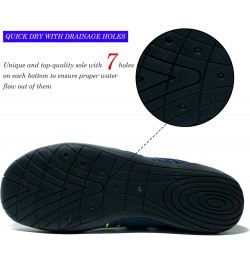 Men's Women's Barefoot Quick Dry Aqua Water Shoe Navy Blue $10.28 Outdoor Shoes