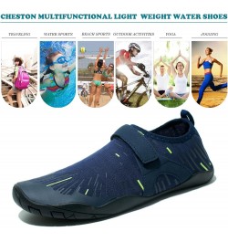 Men's Women's Barefoot Quick Dry Aqua Water Shoe Navy Blue $10.28 Outdoor Shoes