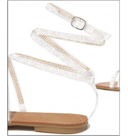 Women's Rhinestone Sandal Roman Crystal Comfy Slippers Shining Diamond Outdoor Glitter Beach Travel Flip Flops A002white $16....