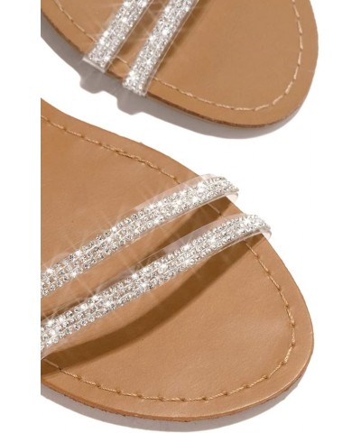 Women's Rhinestone Sandal Roman Crystal Comfy Slippers Shining Diamond Outdoor Glitter Beach Travel Flip Flops A002white $16....